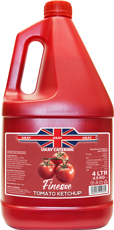 4 Litre red long container, packed in 2 x 4 litre per box, UKAY label, 92 boxes per pallet. Shelf life: 8 months
